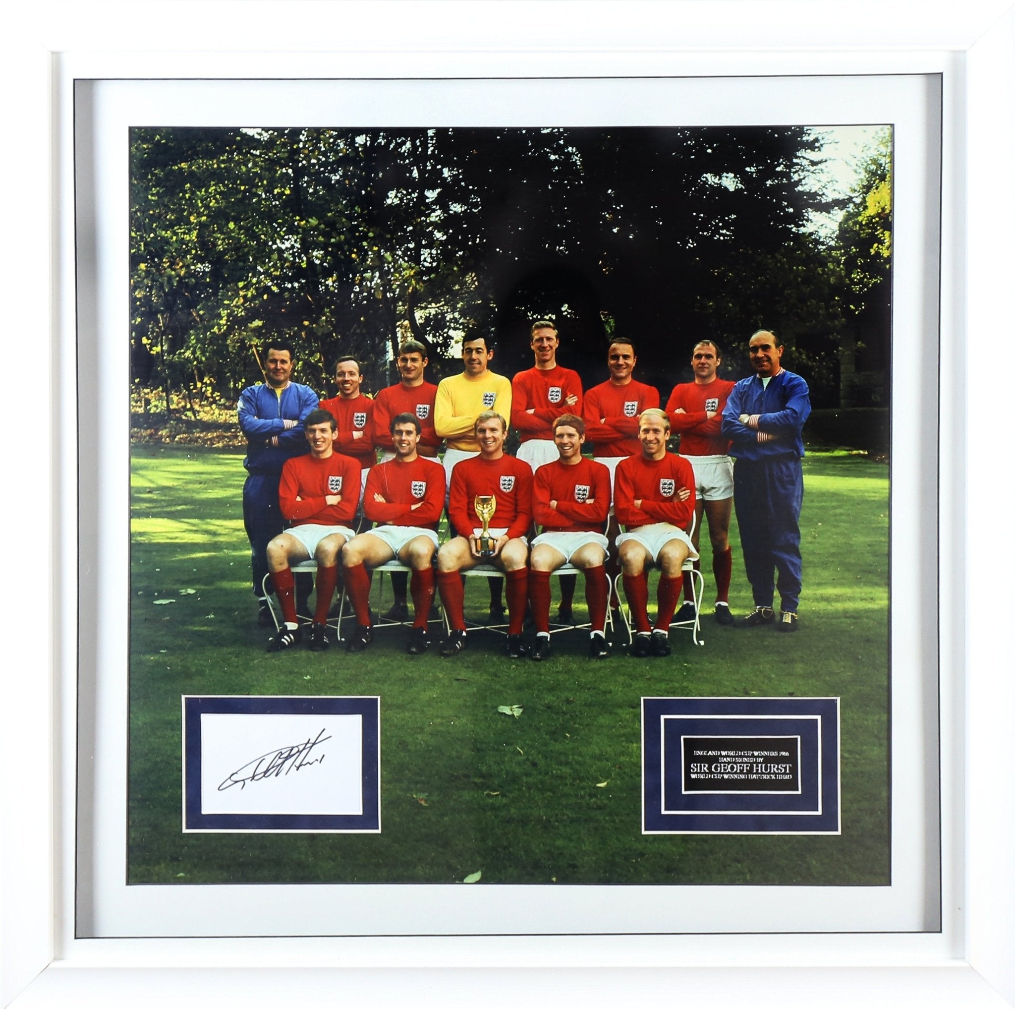 Geoff Hurst Whitecard Framed Display - Memorabilia Framers Shop